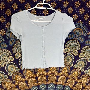 🦋5/20$🦋 pastel blue ribbed crop top